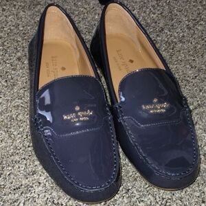 Unused Kate Spade Glossy Dark blue Loafers